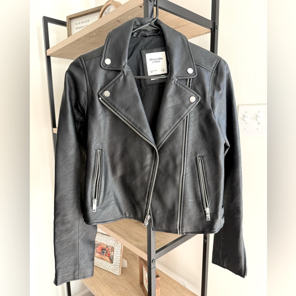 Abercrombie and Fitch Vegan Leather Moto Jacket